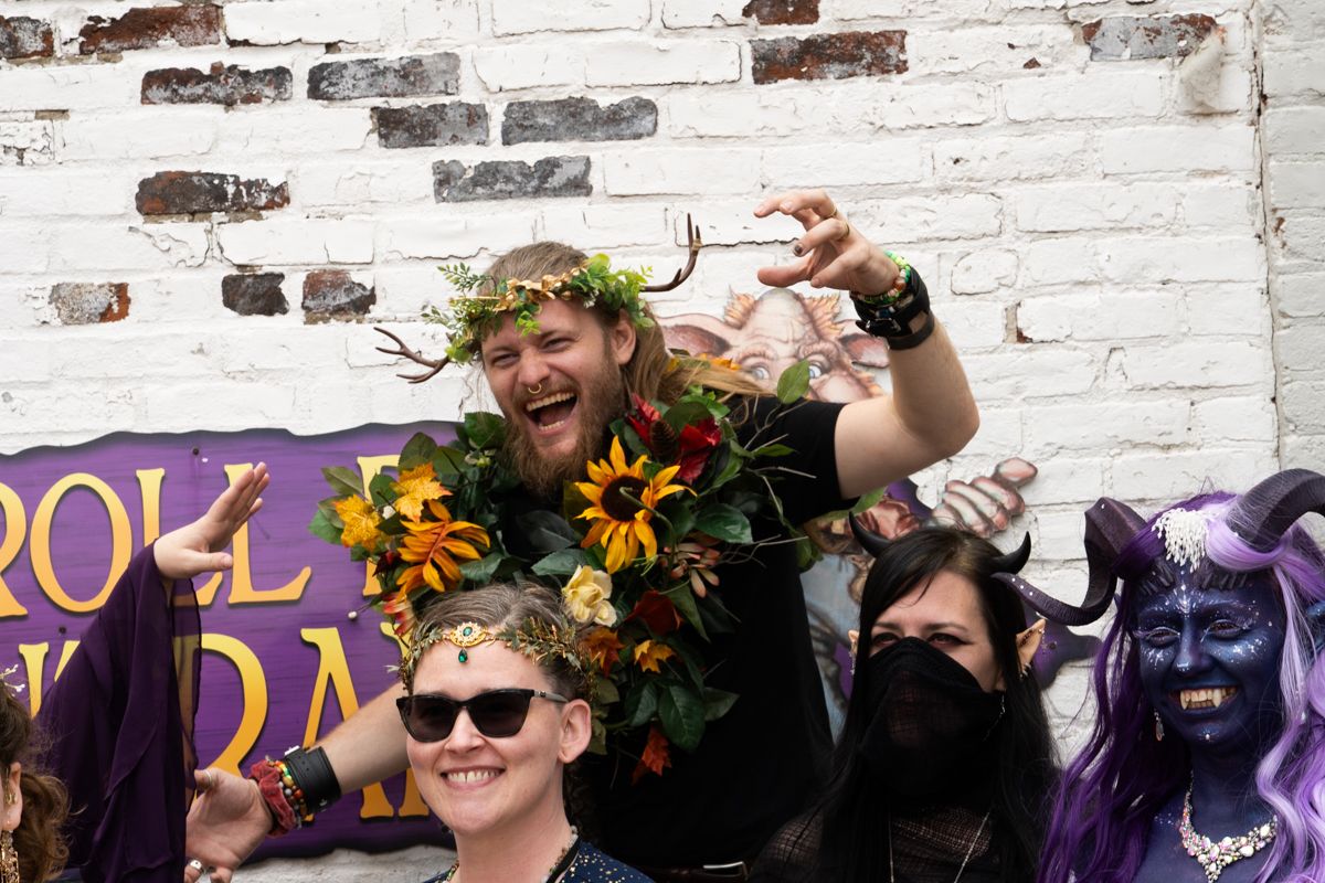 More costumed attendees at a Join Dayton meetup